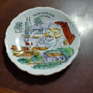 Vintage Santa Claus Land Indiana Souvenir Plate